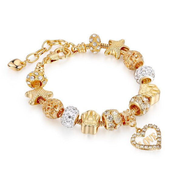 Rose Gold Bracelet with Charms Surprise